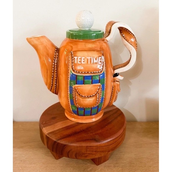 Other - Vintage Golf Bag Teapot Coffee Pot Ceramic Golfer Decor | Fathers Day
